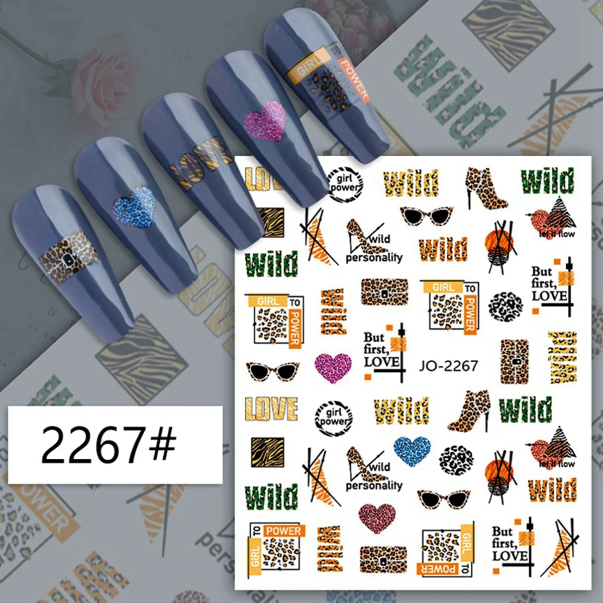เสือดาวพิมพ์ Series สติ๊กเกอร์ - Nail Art Zebra Design บทวิจารณ์และราคา