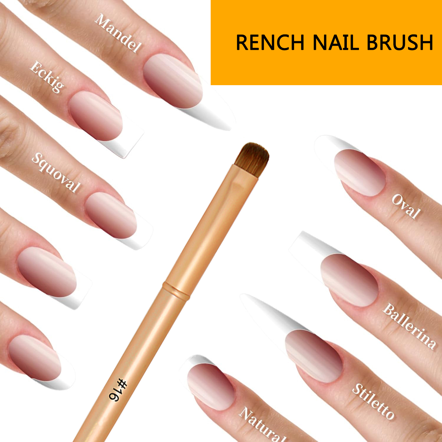 แปรงทำเล็บอะคริลิค Kolinsky สำ - Nail Art Gold บทวิจารณ์และราคา