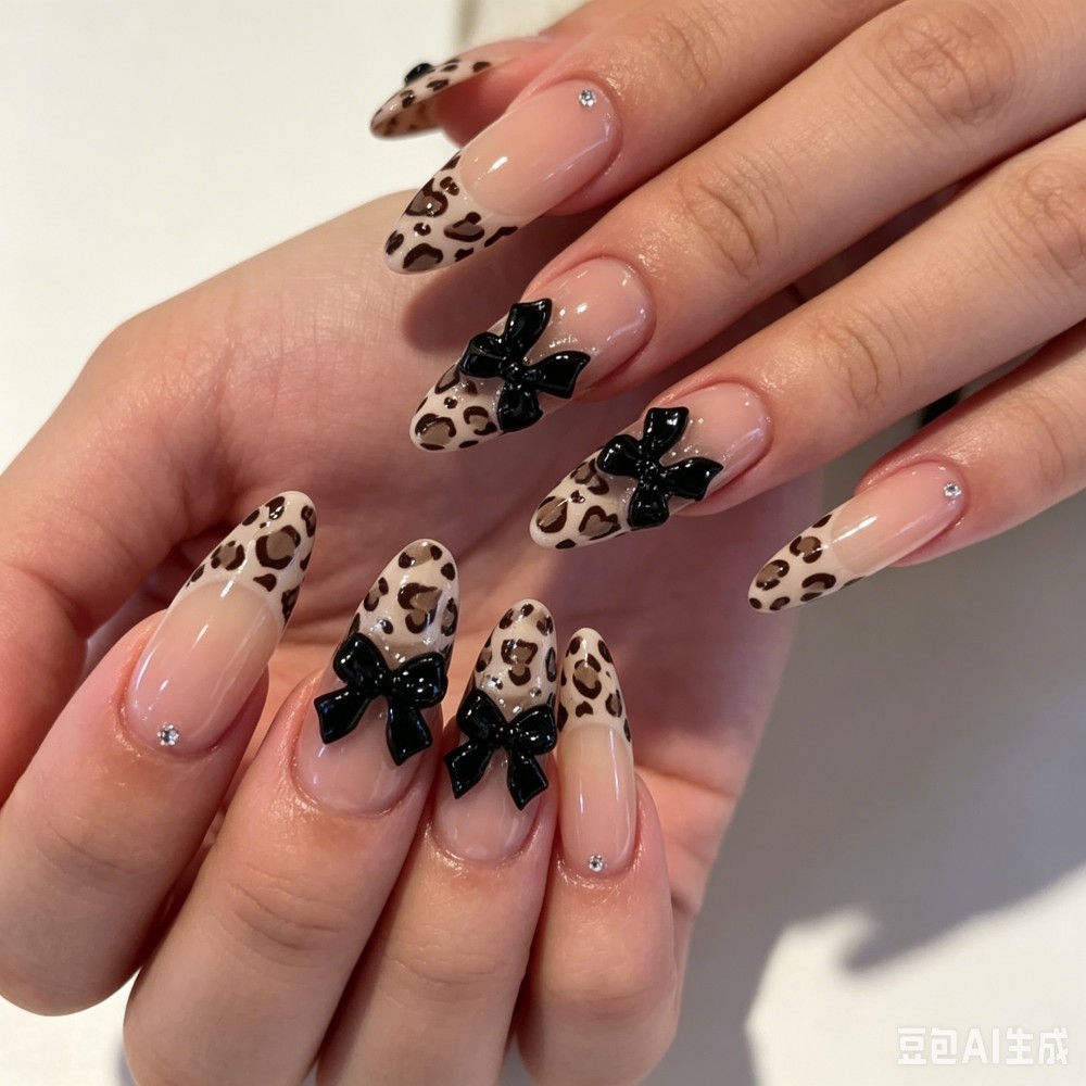 เล็บปลอมแบบกดติดลายเสือดาว 24  - Nail Art Leopard บทวิจารณ์และราคา